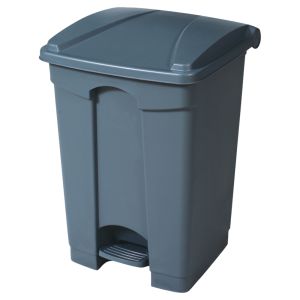 Grey 45 Litre Plastic Pedal Bin