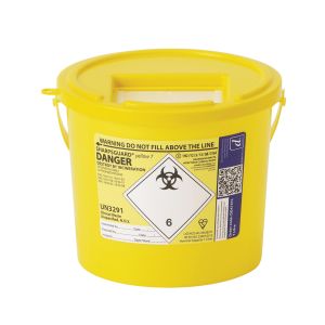 Sharpsguard Sharps Bin Yellow Lid 7 Litre