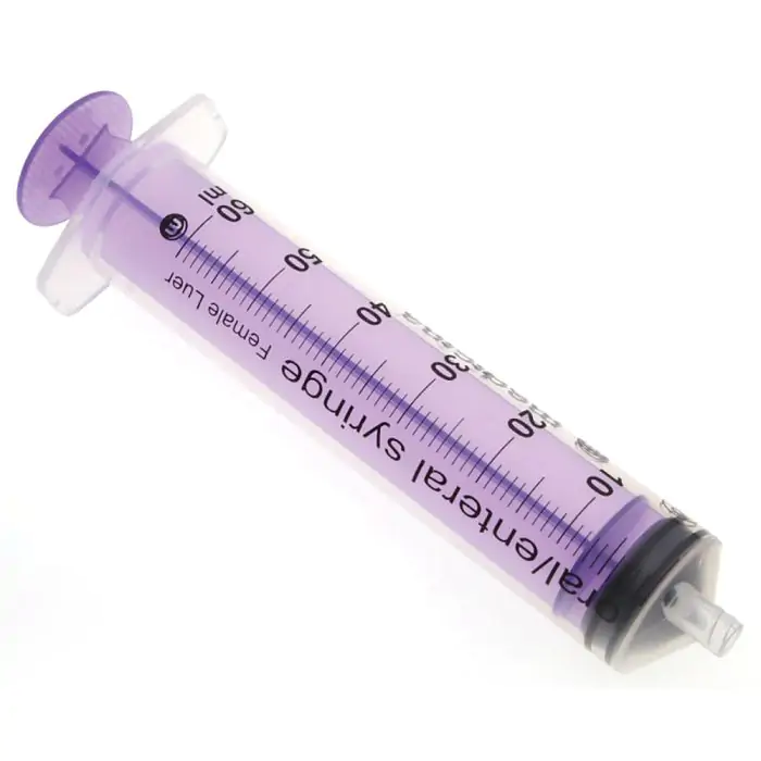 Seringue Orale Monoject, stérile, violet, 60ml (30/bte) – Stomo Médical