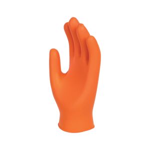 Finite Orange Grip Heavy Duty Nitrile Powder Free Gloves