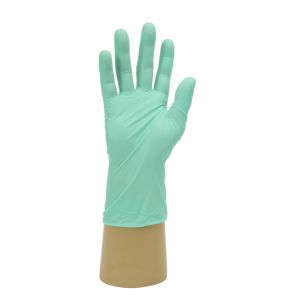 Green Stretch Vinyl Powder Free Aloe Vera Coated Exam Glove