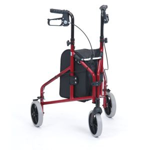 Ultra Lightweight Tri‑Walker with Bag (Red)