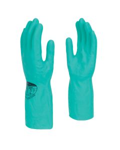 Pura Green Nitrile Flocklined Glove