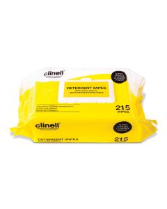 Clinell Detergent Wipes ‑ Flowrap Pack 215 Wipes