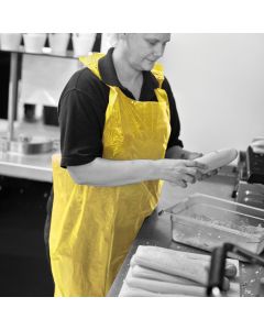 Shield® Yellow Medium Duty Aprons in a Pack ‑ 27