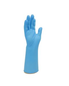Finite HD Blue Nitrile Long Cuff Powder Free Disposable Glove