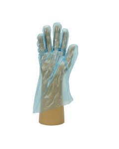 Blue Smooth Polythene Gloves