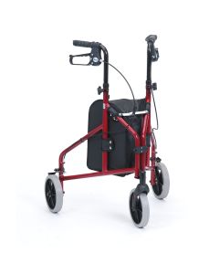 Ultra Lightweight Tri‑Walker with Bag (Red)