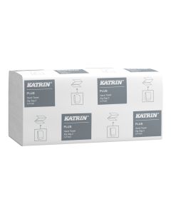 Katrin 35311 Plus White 2ply Zig Zag V Fold Hand Towels