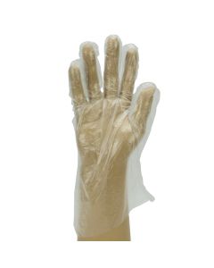 Clear Embossed Polythene Gloves