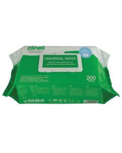 Clinell Universal Sanitising Wipes Flowrap Pack ‑ 200 Wipes